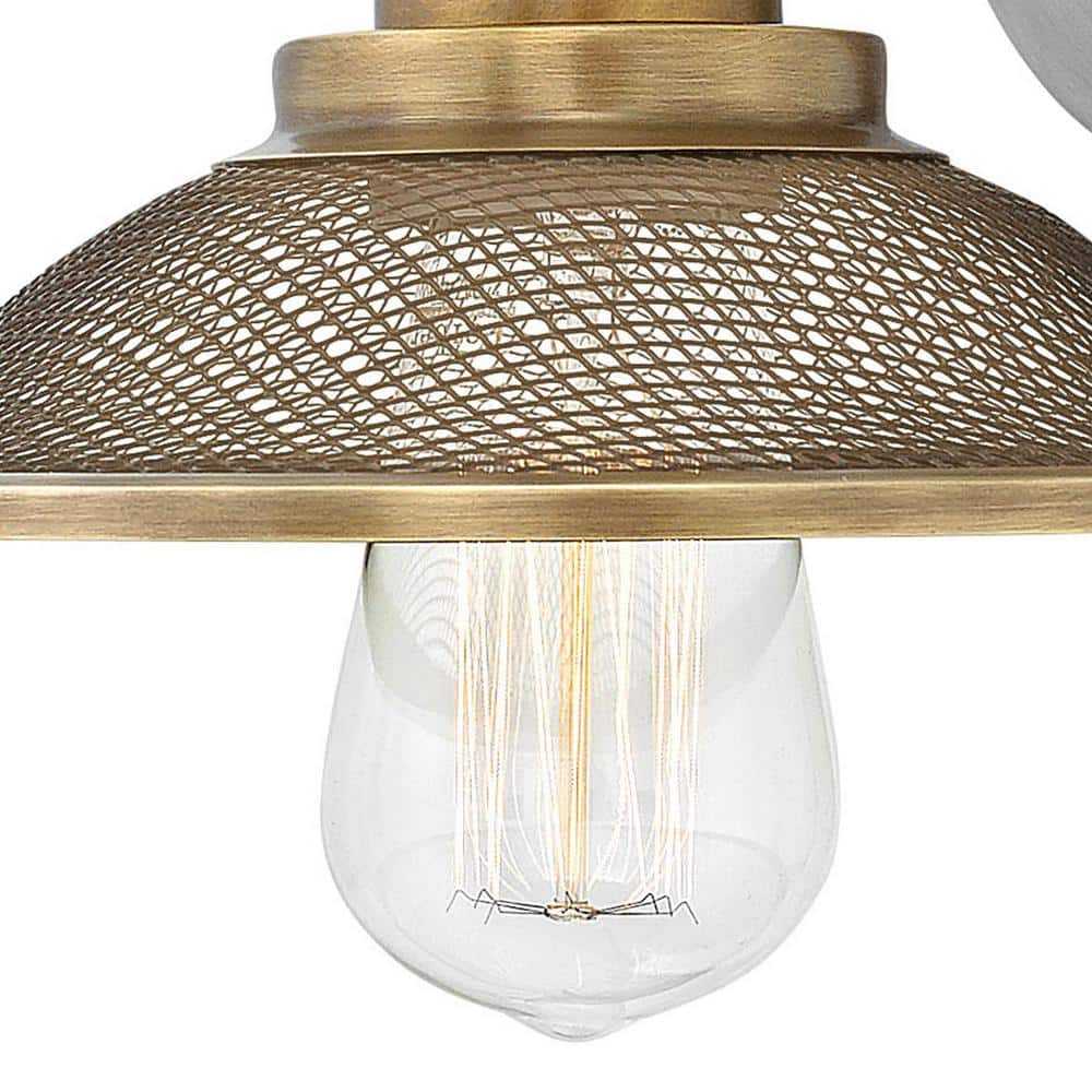 Rigby Antique Nickel Mesh Shade Outdoor Vanity Light
