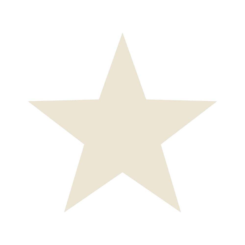 Style Sisters Classic Beige Single Star Design Matte Finish Eco-FSC Certifi