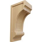 7 in. x 5-1/2 in. x 14 in. Unfinished Wood Cherry Diane Recessed Wood Corbel