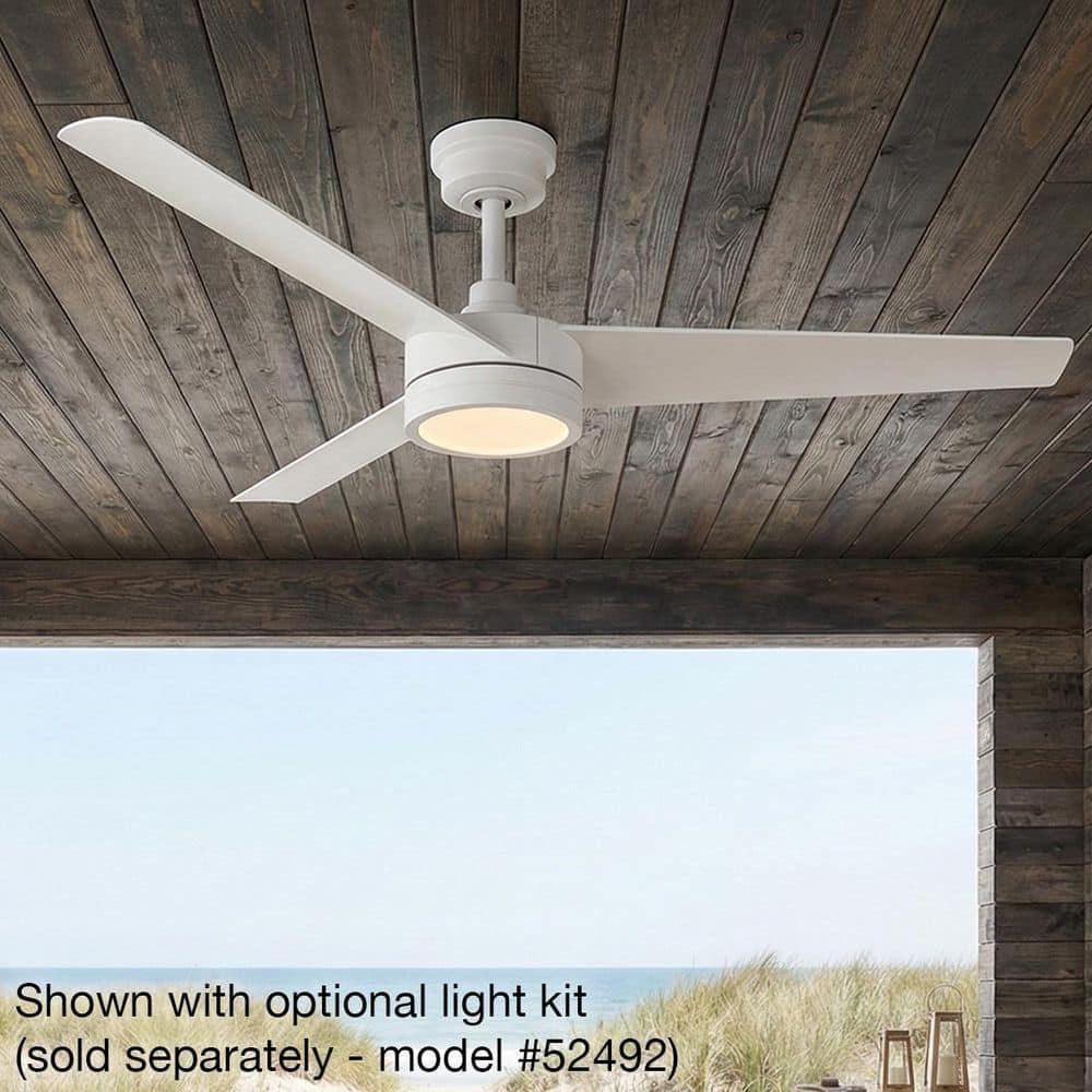 Hampton Bay Titan 52 in. Indoor/Outdoor Covered Matte White