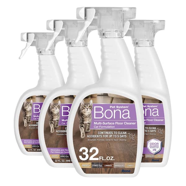 32 oz. Multi-Surface Floor Cleaner, Cat Formulation (4-Pack)