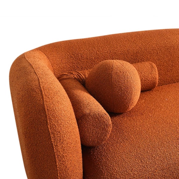Ashcroft Furniture Co Bodur 93 in. Round Arm 3-Seater Sofa