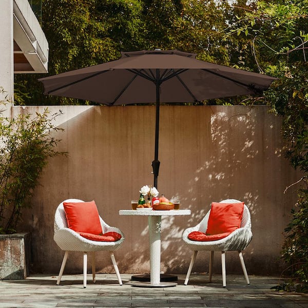 JEAREY 11 ft. 2 -Tiers 8 Sturdy Ribs Outdoor Market Patio