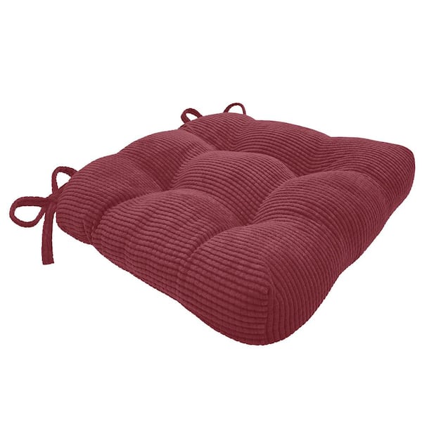 Achim Jackson Chair Pad 16 in. x 15 in. Burgundy (2-Pack)