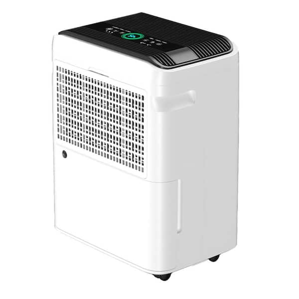 50 pt. 4,500 sq. ft. Quiet Dehumidifier in White with Drain Hose for Home, Basement, with Auto Defrost, 24H Timer