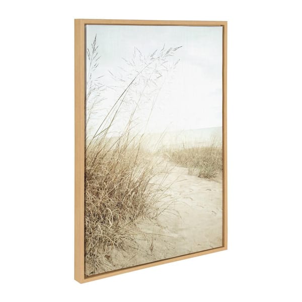 Sylvie "Beach Grasses" by Emiko and Mark Franzen of F2Images Natural Framed Art Print 23 in. x 33 in.