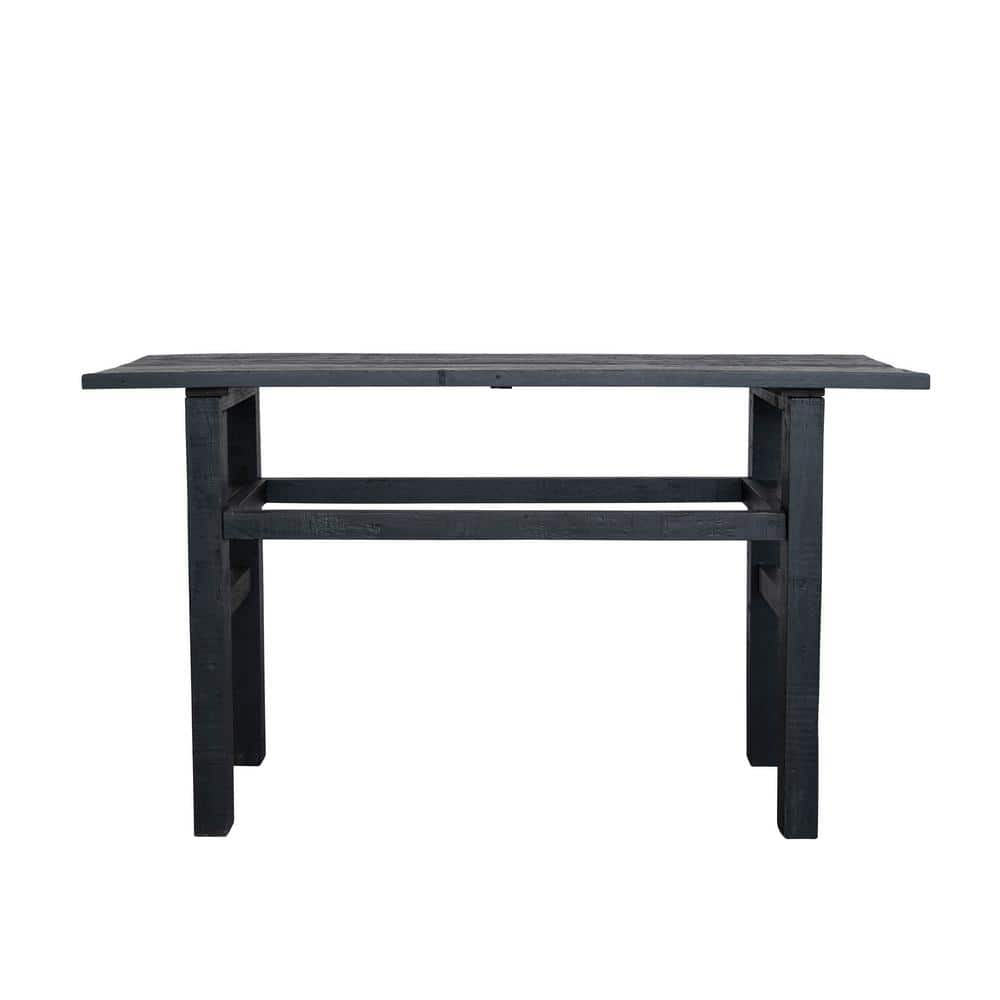 Storied Home 60 In Black Finish Rectangle Rustic Reclaimed Wood   Black Finish Storied Home Console Tables Df8032 64 1000 