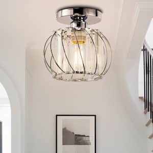 10 in. 1-Light Black Modern Semi Flush Mount Ceiling Light for Foyer, Closet, Entryway, Kitchen, Bedroom, Dining Room