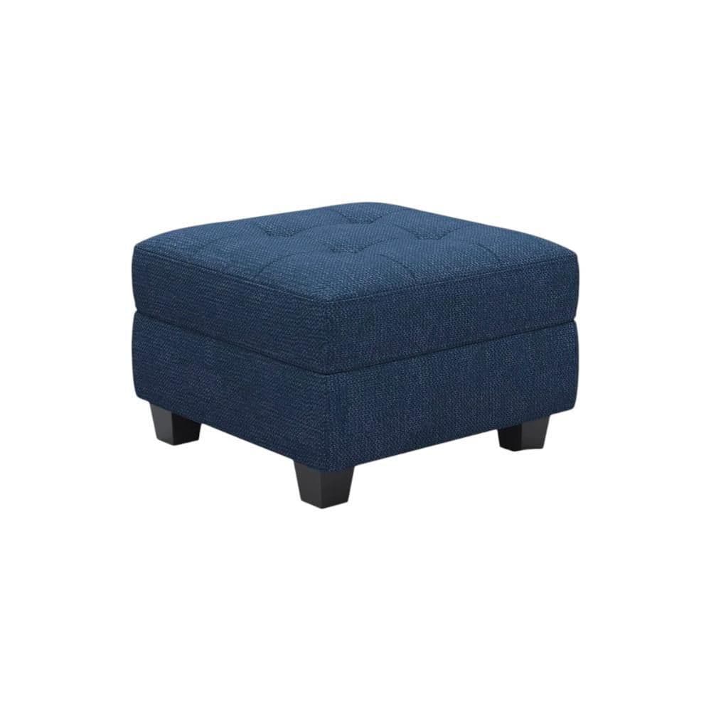 Linen Square Storage Ottoman Large Ottoman