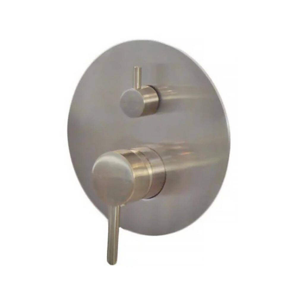 Brushed Nickel Multi-Head Rain Shower System with Valve