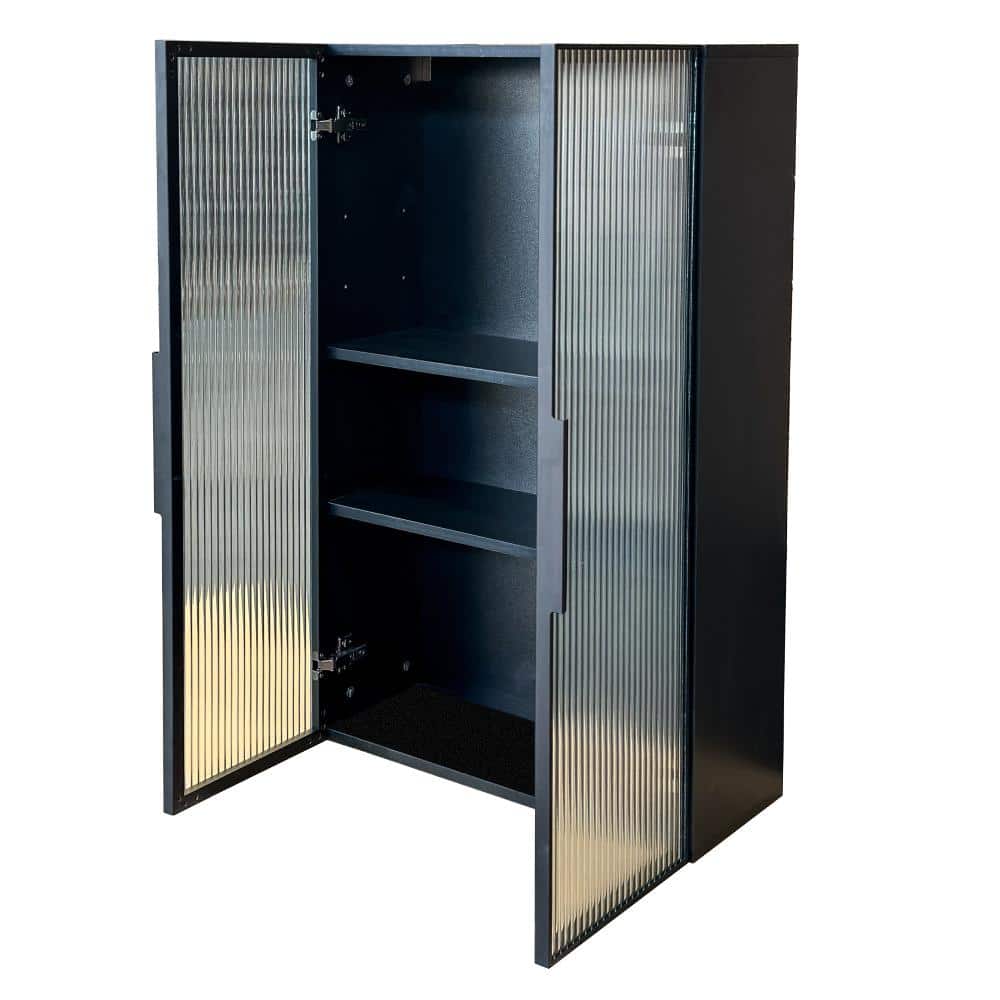 Wall Mounted Bathroom Kitchen Storage Cabinet with Glass Door for Balcony Closet Toilet Wall Storage price history on PriceWatchPro