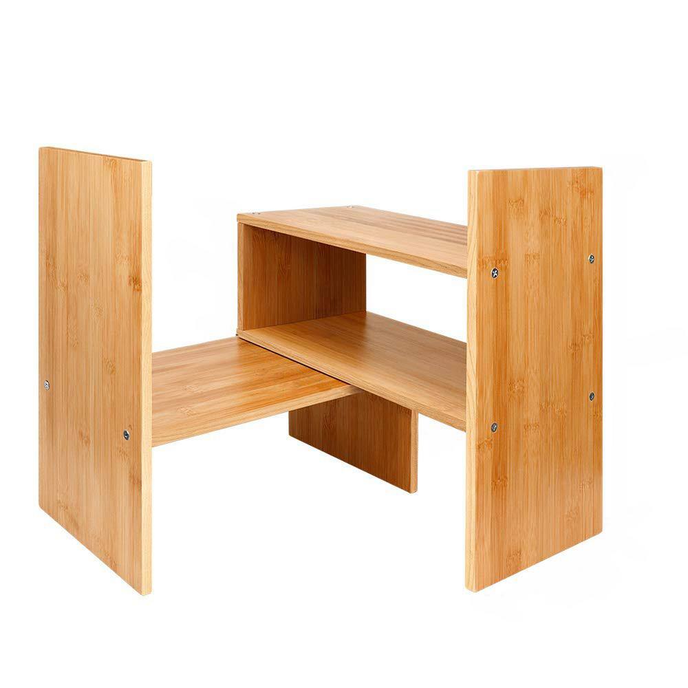 Cougar Home 14 in. Yellow Expandable Wood Desktop Bookshelf