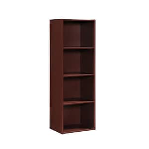4-Shelf, 47 in. H Mahogany Bookcase