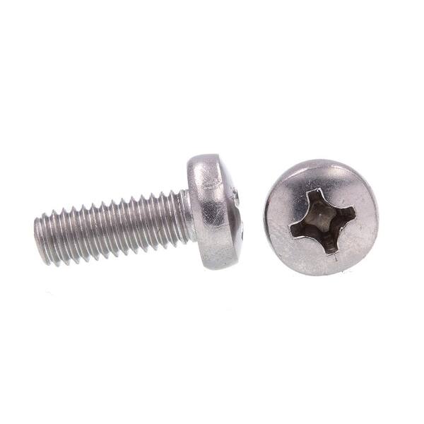 Flat Head Phillips Prime-Line 9121635 Machine Screw Grade A2-70 Stainless Steel M6-1.0 X 70mm Pack of 5