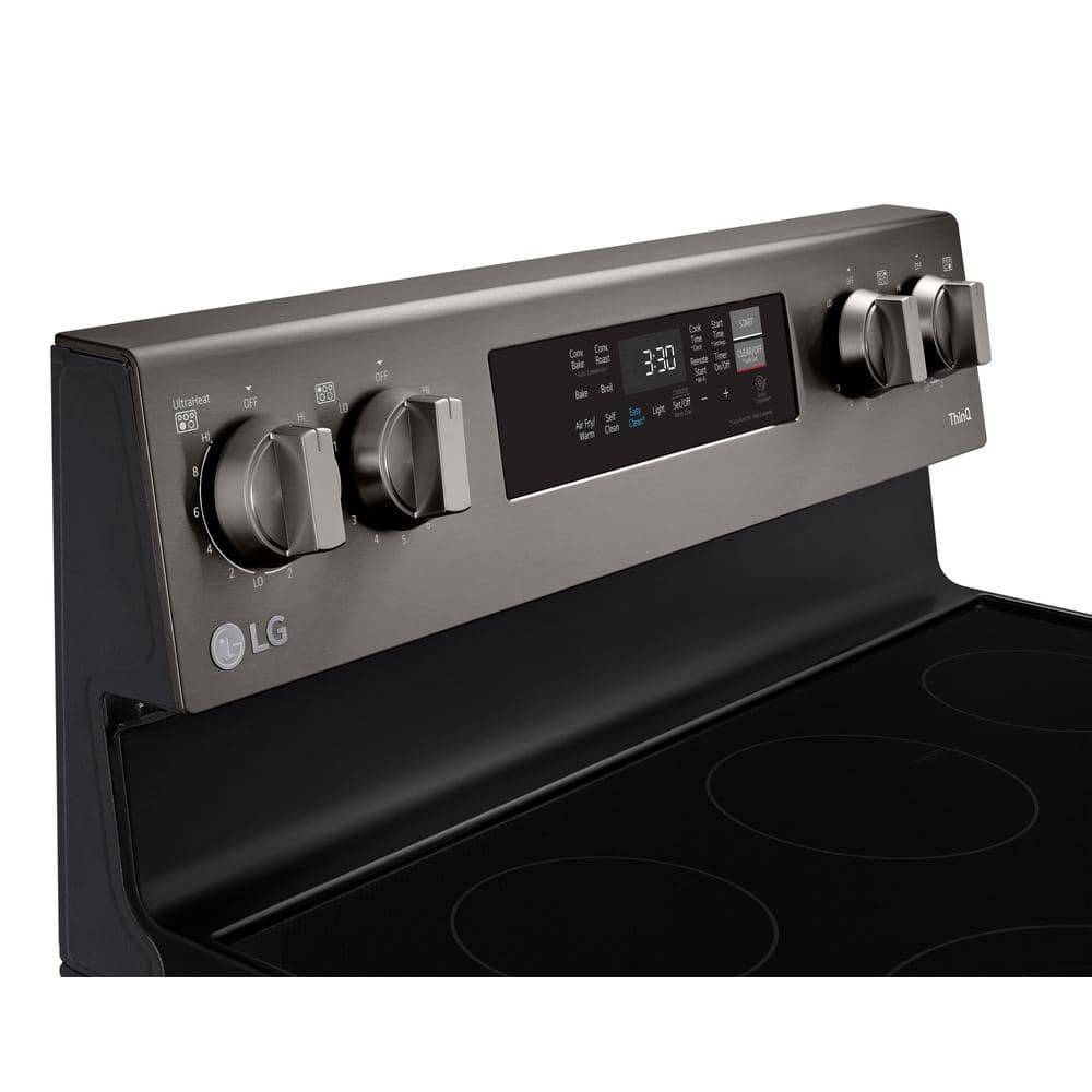 30" Black Stainless Steel Smart Freestanding Electric Range