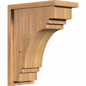 7-1/2 in. x 14 in. x 18 in. Western Red Cedar Pescadero Smooth Corbel with Backplate