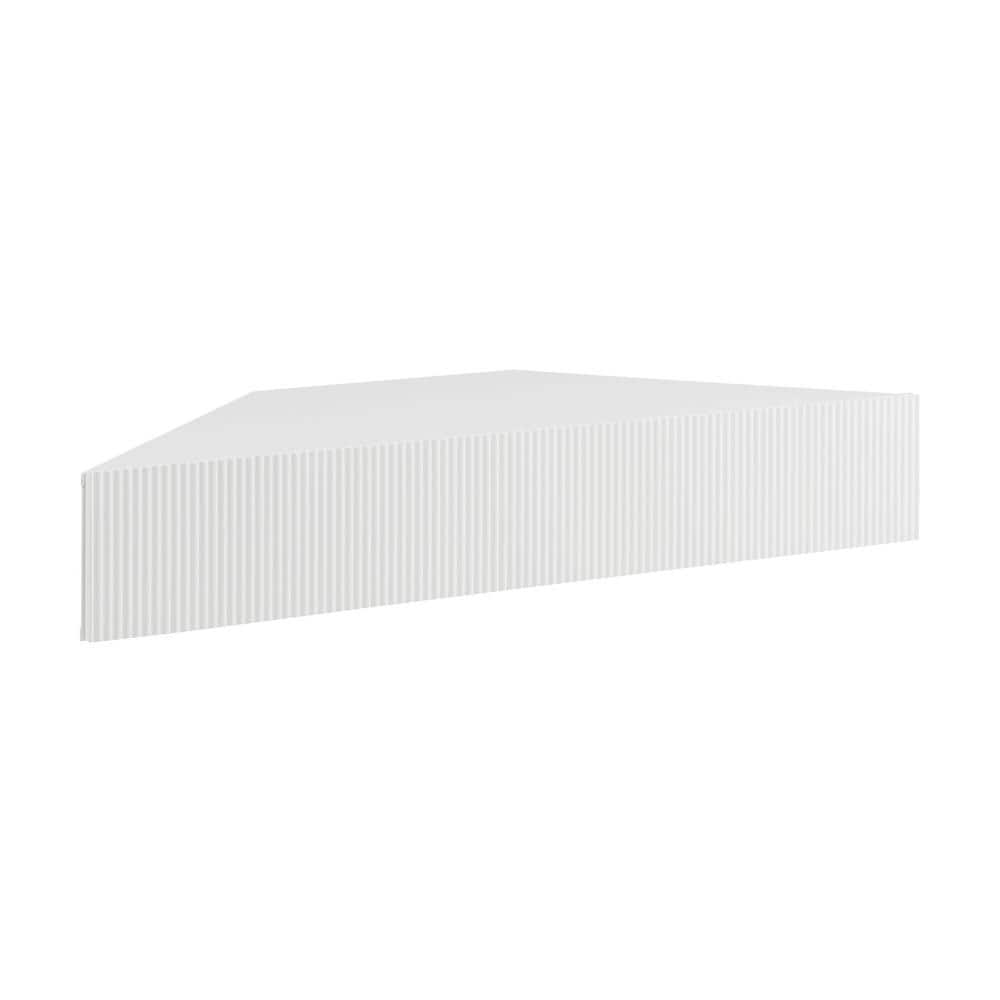 White 47-Inch Wood Corner Floating TV Console with Cabinet