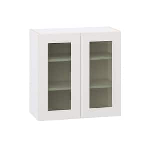 Roseland 30 in. W x 14 in. D x 30 in. H Assembled Shaker Glass Door Specialty Wall Kitchen Cabinet in Warm White