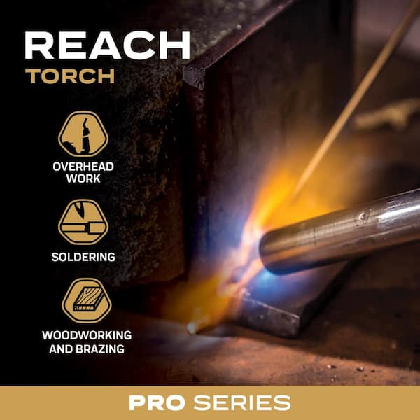 Reach Torch with 4-1/2 ft. Extended Hose Compatible with MAP-Pro Gas and Propane Gas