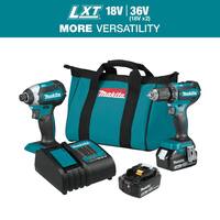 18V LXT Sub-Compact Lithium-Ion Brushless Cordless 2-piece Combo Kit (Driver-Drill/Impact Driver) 1.5Ah
