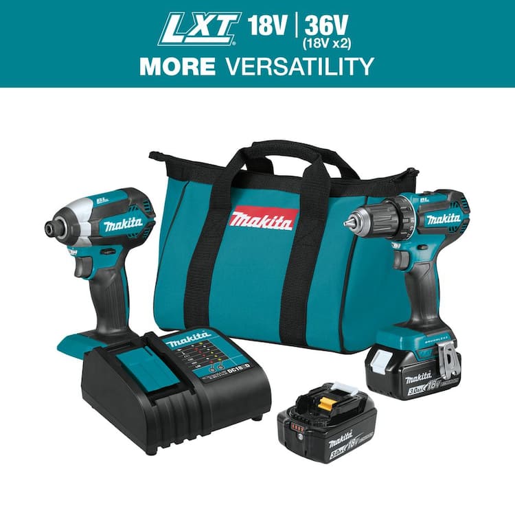 Makita 18V LXT Lithium-ion Brushless Cordless 2-Piece Combo Kit 3.0Ah Driver-Drill/ Impact Driver