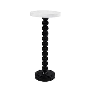 Modern 10.5 in, Small Pedestal Wood End Table