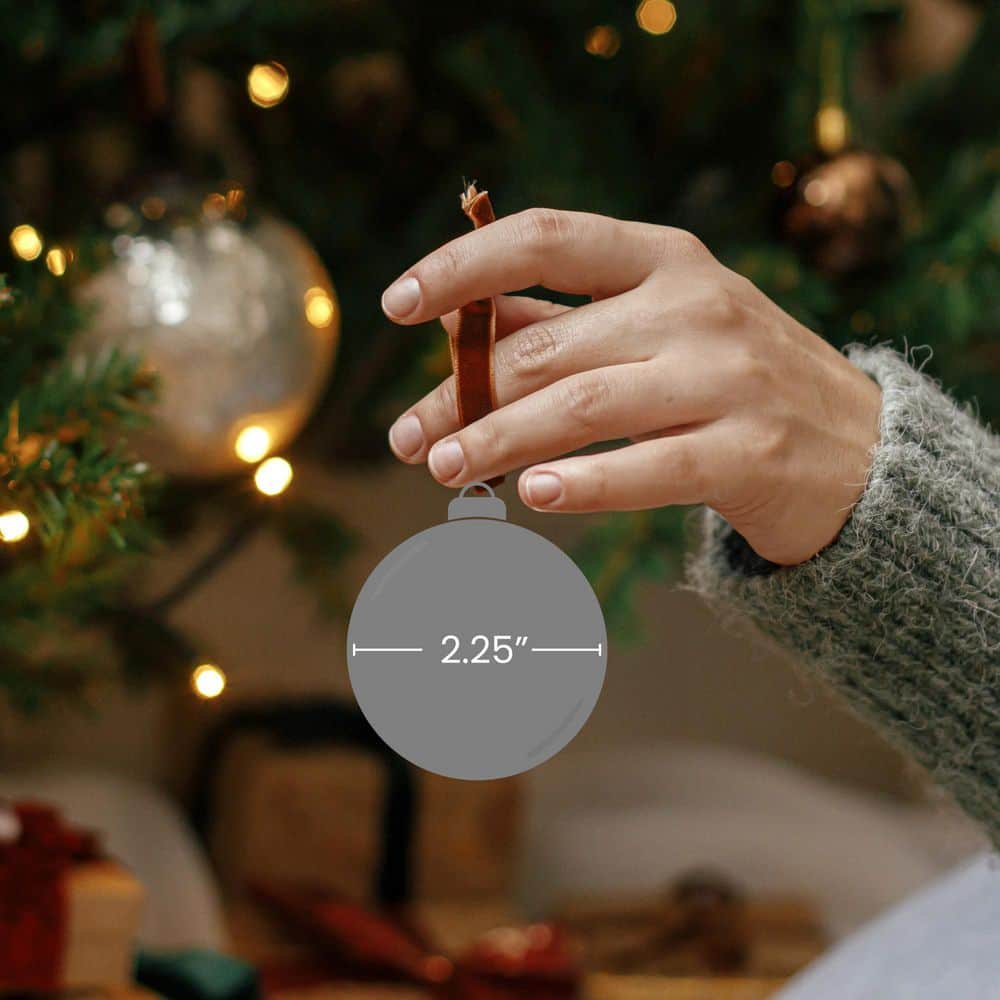 14-Piece Snowman Decoupage Christmas Ball Ornament Set