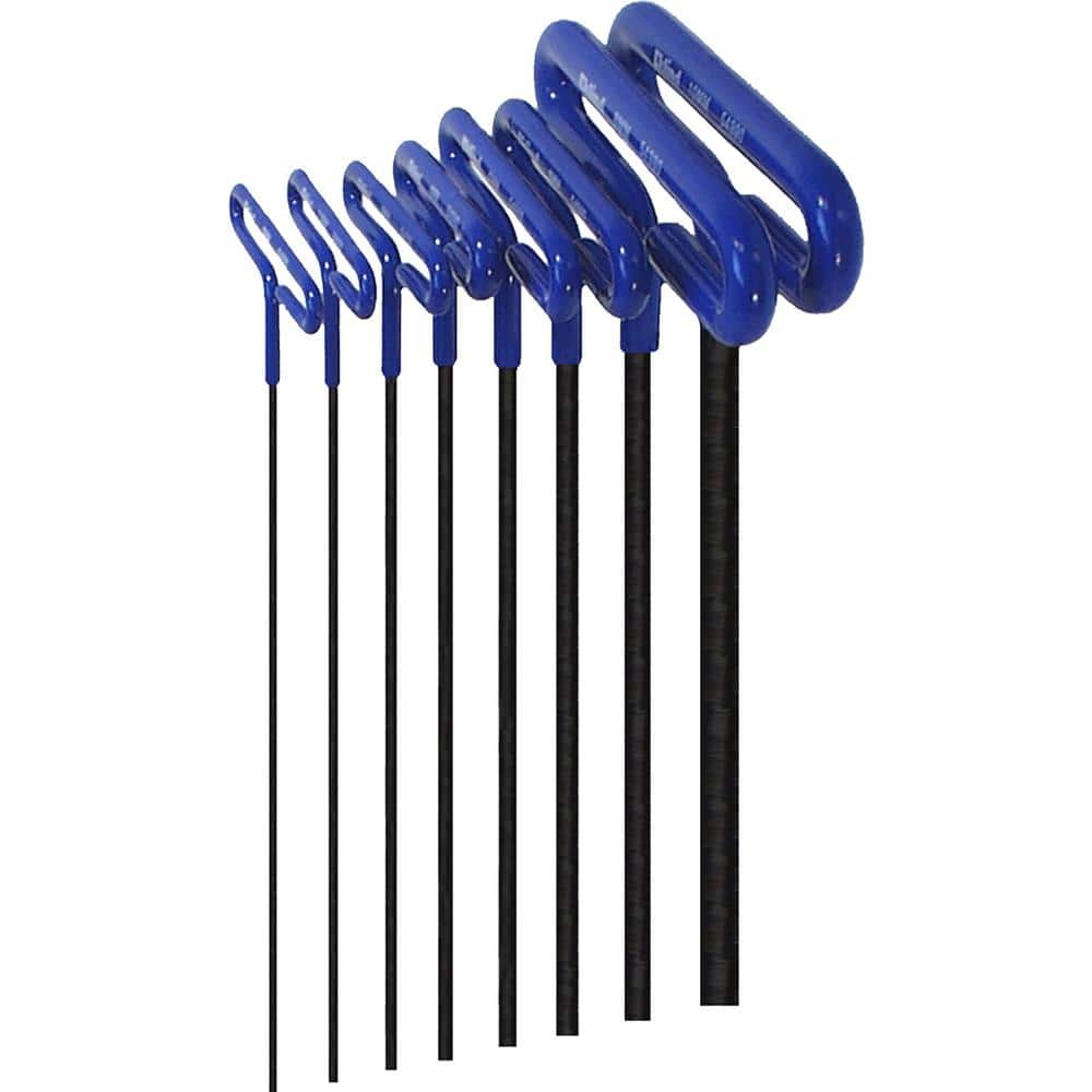 9 in. Series Cushion Grip Hex T-Key Set with Pouch Size 2 mm to 10 mm (8-Pi