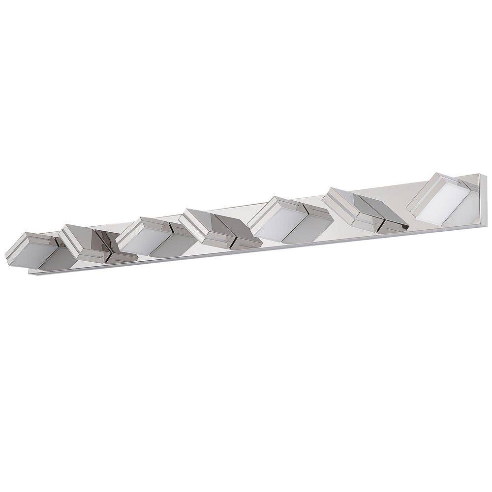 55.1 in. 7-Light Modern Chrome LED Vanity Light Wall Sconce for Bathroom and Mirror, Energy-Efficient price history on PriceWatchPro