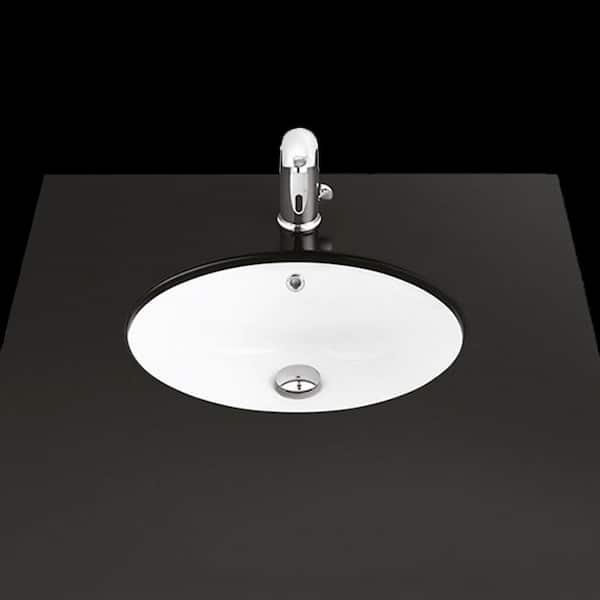 WS Bath Collections Under TP 214 22.0 in. Undermount Bathroom Sink in Glossy White