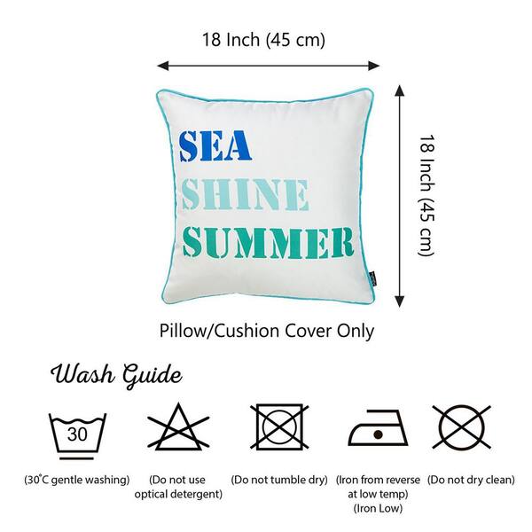 Set Of 2 Sea Shine Summer Throw Pillow Covers Set Of 2 Sea Shine Summer Throw Pillow Covers