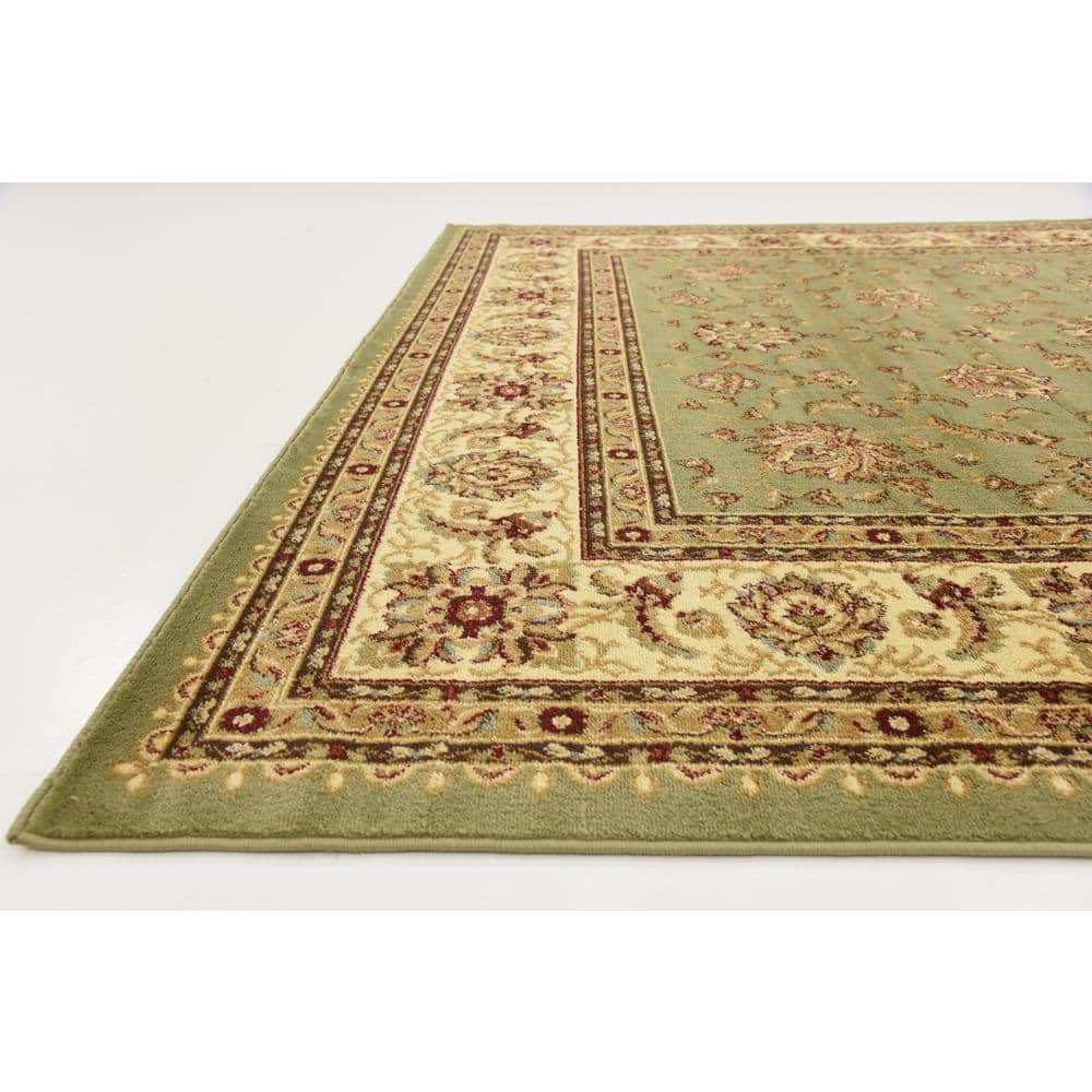 Aditi Elegance Green Rectangular Indoor Area Rug (8' x 10')