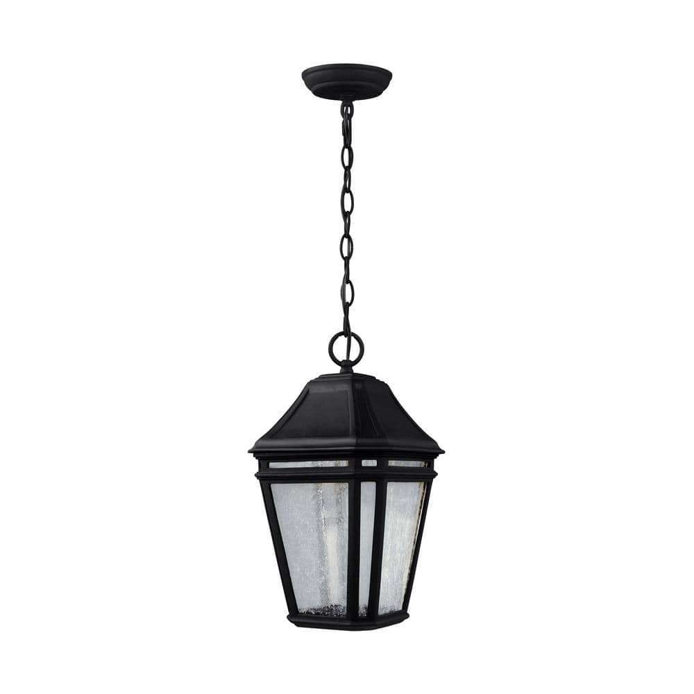 Black Bevel Bend Glass 3-Light Outdoor Flush Mount