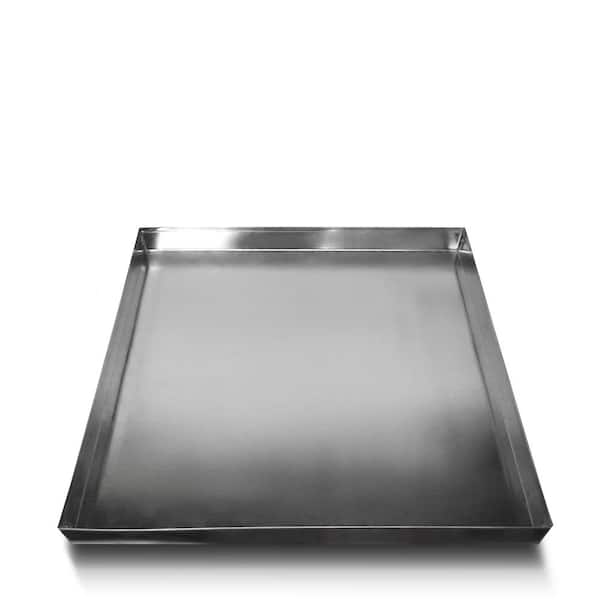 UNIVERSAL METAL SOLUTIONS 22 in. x 22 in. x 2 in. 26-Gauge Galvanized Steel Drain Pan without Hole