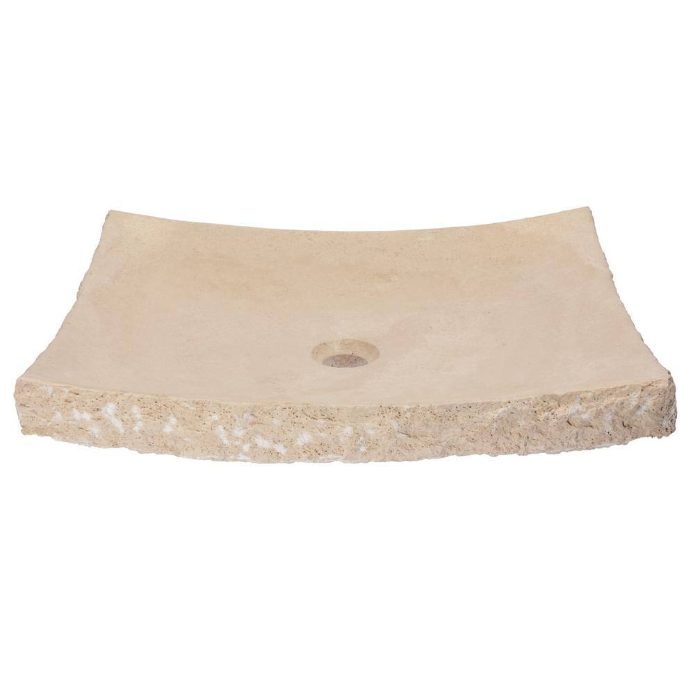 Zen 21'' Beige Stone Rectangular Bathroom Sink