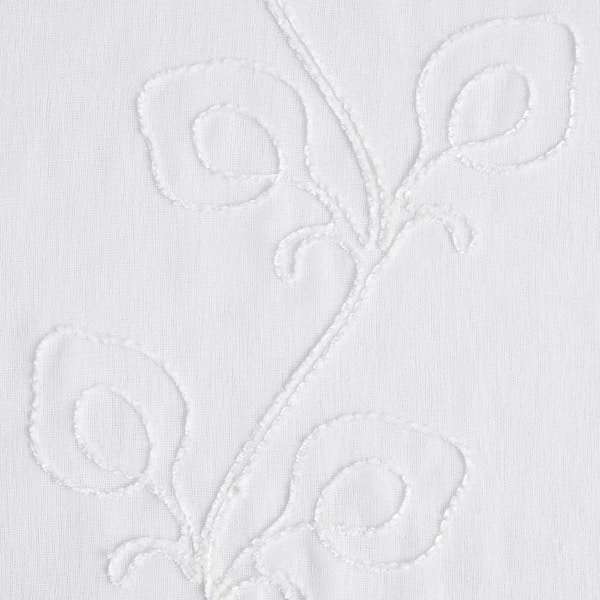 Dainty Home - White Floral Grommet Room Darkening Curtain - 38 in. W x 84 in. L (Set of 2)