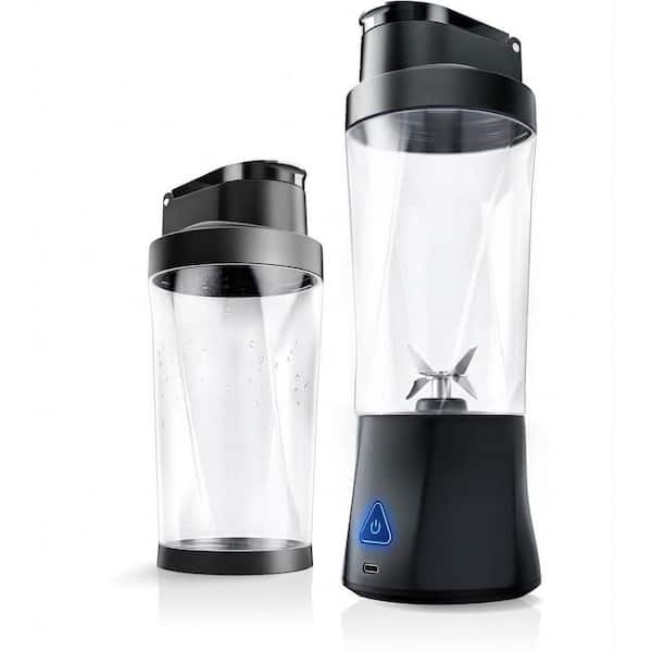 Black 24 oz. Plastic Portable Blender Bottle Leakproof Sip Spout Self Cleaning for Shakes Smoothies