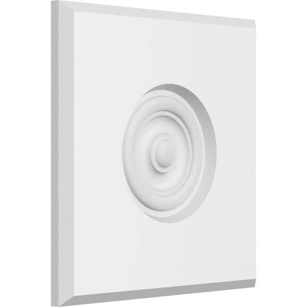 Ekena Millwork 7-in W x 7-in H x-1/2-in P Standard Sedgwick Bullseye Rosette with Beveled Edge (2-Pack)