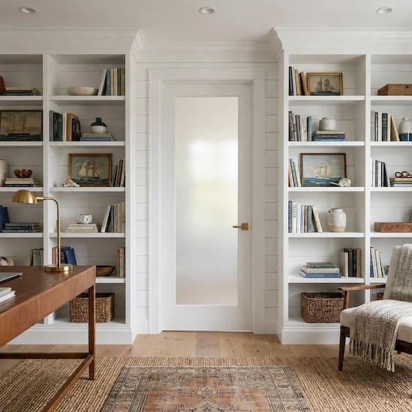 Krosswood Doors 36 in. x 96 in. 1-Lite Satin Etch Solid Core MDF