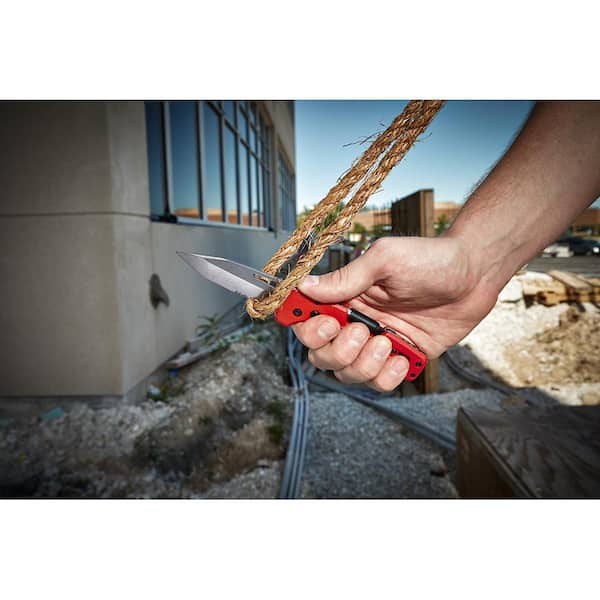  Swiss Safe 3-in-1 Tactical Knife for Military and First  Responders - Fire Department Red : Tools & Home Improvement