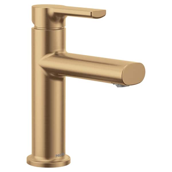 MOEN Meena Single Hole Single Handle Bathroom Faucet in Bronzed Gold