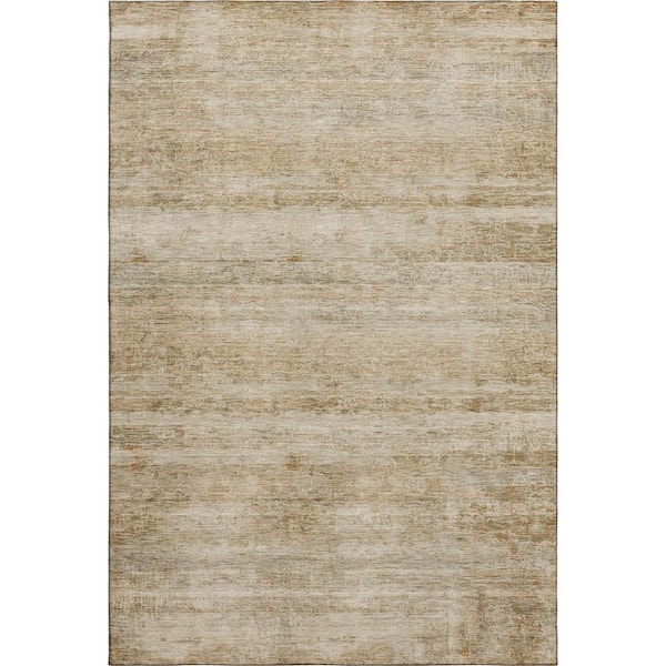 Mayfield Premium Machine Washable Abstract AMF2154 Brown 3 ft. x 4 ft. Area Rug