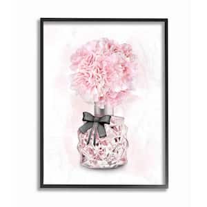 "Pink Flower Perfume Glam Fashion Design" by Ziwei Li Framed Print Nature Texturized Art 11 in. x 14 in.