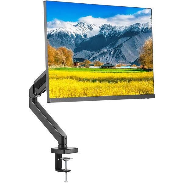 Single Monitor Mount for 13 in. to 32 in. Screens Gas Spring Monitor Arm Desk Mount Holds Up to 20 lbs.