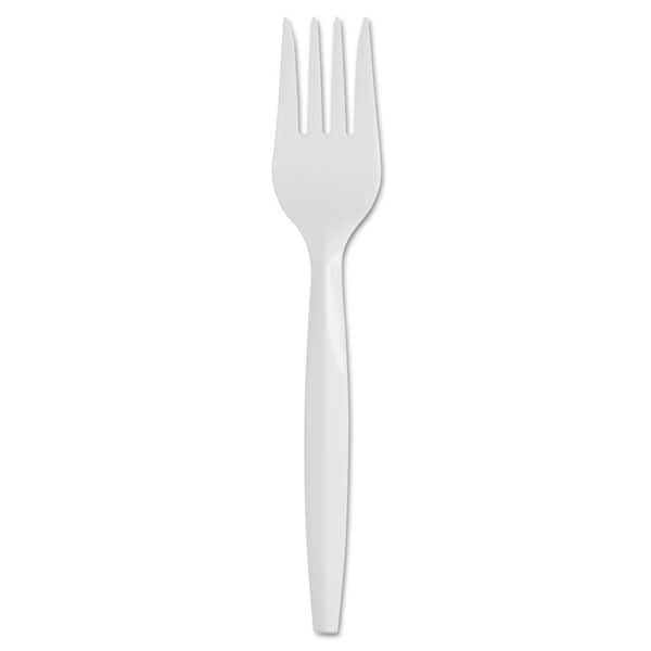 DIXIE 5.8 in. SmartStock Series-B White Mediumweight Disposable Polypropylene Forks Cutlery Refill (40-Pack) (24-Packs/Carton)