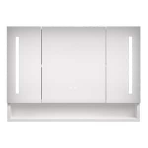 39 in. W x 28 in. H Rectangular Aluminum Medicine Cabinet with Mirror