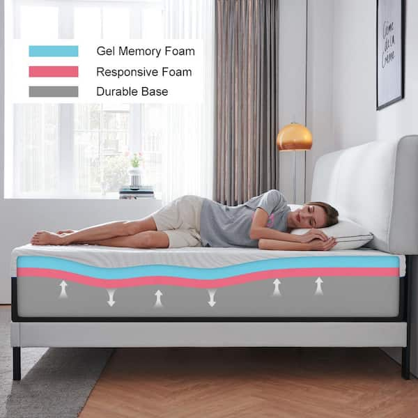 12 in. Queen Medium Memory Foam Support Mattress, Bed-in-a-Box